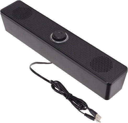 3.5mm Wired External Laptop Speakers Computer Speakers USB Powered Soundbar Volume Control for Desktop PC Laptop Tablet......