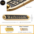 Bathroom Brass Door Sign. Traditional Style Home Décor Wall Plaque Handmade By The Metal Foundry UK....