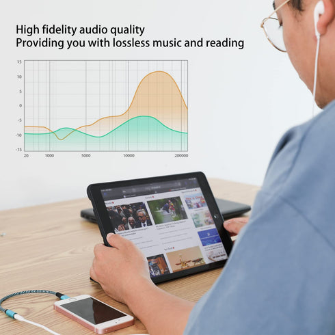3Pack Lightning to 3.5mm Aux Adapter Jack Converter Braided Audio Aux Cord Earbuds Splitter Adaptor Compatible with iPhone 14/14 Pro Max/13/13......