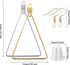 YaeYur 240PCS Triangle Earring Beading Hoop Set for Jewelry Making Beading Hoop Earrings 100PCS Earring Hooks 100PCS Silicone Earring Backs (K Gol...