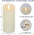 Flameless Candles Flickering 3D Moving Flame, Last 1000+ Hours Battery Operated Candles with Timer, Ivory Real Wax Electric LED Pillar Candles for...