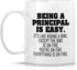 Retreez Funny Mug - Being a Principal is Easy Except the Bike is on Fire 11 Oz Ceramic Coffee Mugs - Funny, Sarcastic, Inspirational birthday gift...