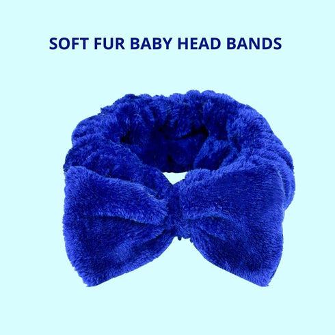 Spa Facial Makeup Headbands,Bow Headband for Washing Face Fuzzy Skincare,Fleece Cosmetic Headband For Women Girls,Microfiber Hair Band Pack of 1 B...