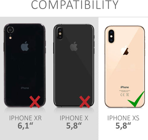 kwmobile Case Compatible with Apple iPhone Xs Case - TPU Silicone Phone Cover with Soft Finish - Neon Pink...