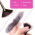 Fan Makeup Brush For Highlighter, Blush, Flutty&Powder Cosmetic Tool w/Long Handle& Anti-Champagne Gold Brush...