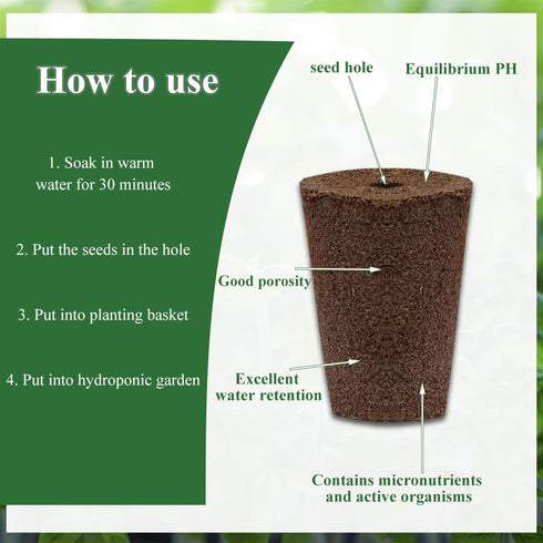 80 Pcs Hydroponic Seeds Grow Sponges Pods Kit,Indoor Hydroponics Growing System Root Plant Basket,Hydroponic Pods Cups Pot and Grow Sponges for Ga...
