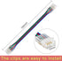 4 Pin RGB Led Connectors for Strip Lights 10mm Wide Unwired Gapless Solderless Transparent 22Awg Extension Wire Quick Connectors Adapter(6 pcs)...