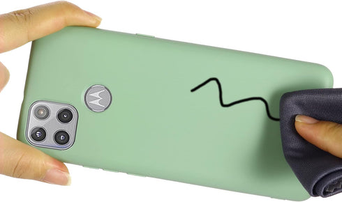 for Motorola One 5G Ace Case, Liquid Silicone Gel Rubber Shockproof Slim Phone Case Bumper Cover Full Body Protection Designed for Women Men -Gree...
