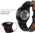No Gaps Band Compatible with Samsung Galaxy Watch 6/5/ 4 40mm 44mm, Genuine Leather with Silicone Replacement Bracelet Bands Strap for Galaxy Watc...