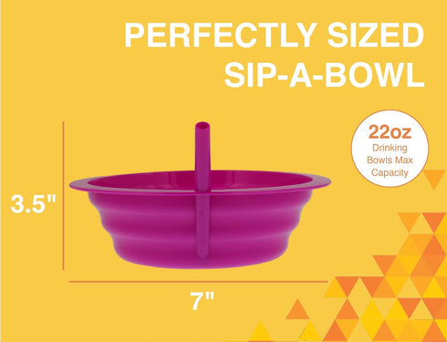 Arrow Home Products Sip-A-Bowl Set, 22oz, 6pk - BPA Free Straw Bowls for Kids To Sip Up Every Drop Without the Mess -Made in the USA, Great for Ce...