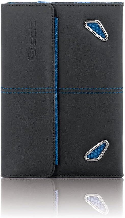 Solo New York Tech Booklet Tablet Case Black with Blue Trim, One Size...