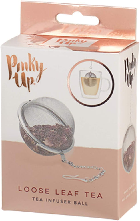 Pinky Up Small Tea Ball Loose Leaf Tea Infusers with Chain Hook - Stainless Steel Tea Infuser With Clamp Closure 1.8inch Diameter Set of 1...