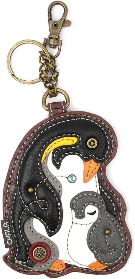 CHALA Bird Collection Women's Decorative Key Fob/Coin Purse Accessory (Penguin)...