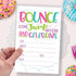 Girl Bounce House or Jumping Party Invitations (20 Count) With Envelopes - Jump Party Invites...