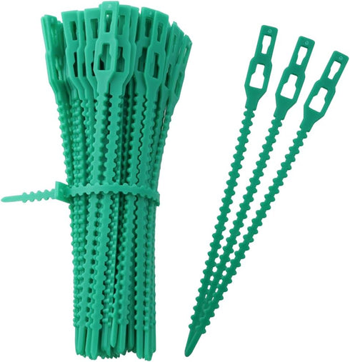 200 Pieces Adjustable Garden Plant Twist Ties, Reusable Green Garden Ties Gardening Ties, Reusable Garden Plant Twist Tie Plastic Garden Ties Plan...
