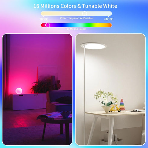 Matter Smart Light Bulbs, 2.4G WiFi Color Changing Light Bulbs, 9W/800LM, Bluetooth Light Bulb Work with Siri/Alexa/Google Assistant/SmartThing, A...