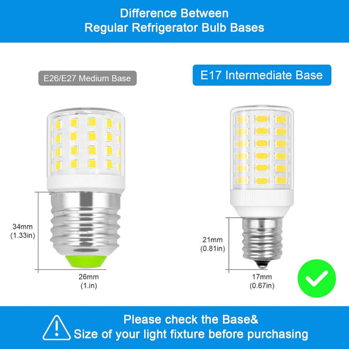 Freezer Light Bulb Replacement Kei D28a Kel 2811 E17 Led Bulb Intermediate Base Light Bulbs Kei D28x Kel 2816x Refrigerator Bulb Fridge Light Bulb...