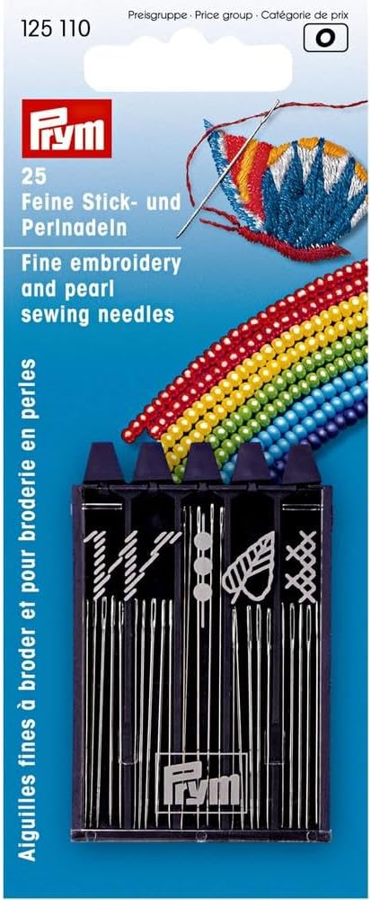 Prym Embroidery and Sewing Needles Assortment, 25 pc,Silver...