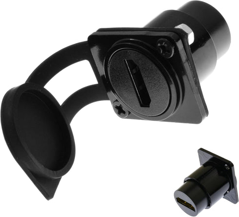 HDMI 4K@60Hz D Panel Mount Connector with Waterproof Cover - Female-to-Female HDMI Coupler Adapter, 3D & 4K Supported, Extendable for Car, Compute...