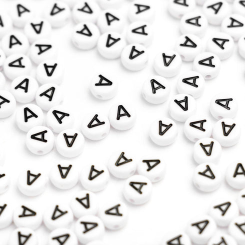 500Pcs Acrylic Letter Beads 7x4mm Alphabet Beads for Jewelry Making Vowel Letter A Beads for Bracelets Making Necklaces DIY (4X7500-A)...