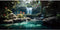 AWERT 48x20 inches Tropical Waterfall Aquarium Background Tropical Plants Fish Tank Background Reptile Habitat Background Natural Terrarium Backgr...