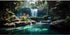 AWERT 48x20 inches Tropical Waterfall Aquarium Background Tropical Plants Fish Tank Background Reptile Habitat Background Natural Terrarium Backgr...