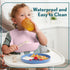 MIGHTY MONKEY Extra Deep Pocket Waterproof Silicone Feeding Baby and Toddler Bib, BPA Free Bibs for Boy, Girl, Adjustable Mess Free Eating and Dri...