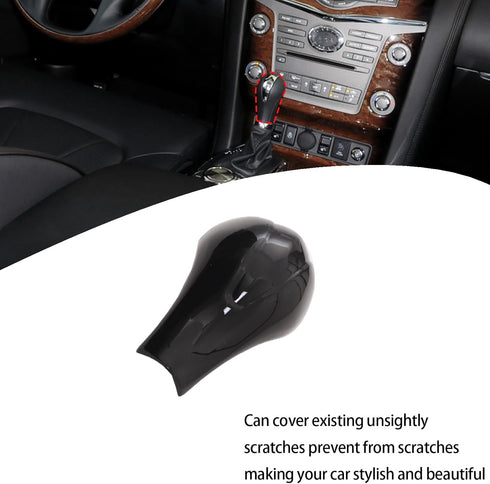 ABS Gear Shift Knob Head Cover Compatible with Infiniti QX80 2013-2017/Nissan Touareg Gear Shift Knob Head Cover Cap,Car Gear Handle Head Gear Lev...