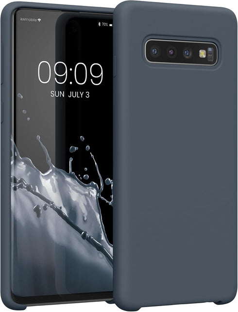 kwmobile Case Compatible with Samsung Galaxy S10 Case - TPU Silicone Phone Cover with Soft Finish - Dark Slate...