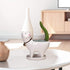 White Cat Ceramic flower pot cute animal basin cactus succulent plant basin table top balcony decoration (White Cat)...
