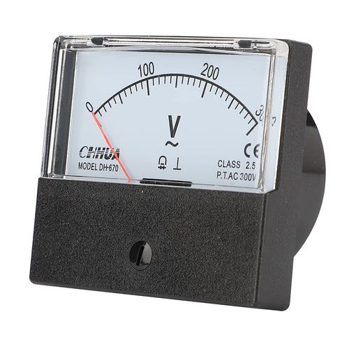 Analog Voltmeter DH-670 AC0-300V Panel Volt Meter Gauge Voltage Tester for Circuit Testing Mechanical Equipment...