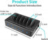 Charging Station for Multiple Devices,50W 6 USB Ports Family Charger Compatible with Apple iPhone iPad and Android Phone and Tablet...