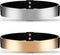 Chuangdi 2 Pieces Women's Mirror Stretch Waist Dress Belt Skinny Belt for Women Dress Waist Belt Metal Mirror Elastic Belt...