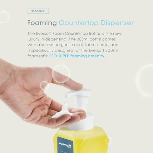 EZbrnd Eversoft Countertop Foaming Dish Soap Bottle Dispenser, 385ml (13oz), Refill Cartridges Sold Separately...