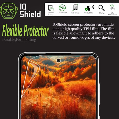 IQShield Screen Protector Compatible with Samsung Galaxy A52 5G (2-Pack) Anti-Bubble Clear TPU Film...