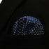 S&W SHLAX&WING Men Tie Necktie Dark Blue Navy Dot Extra Long Matching Pocket Square...