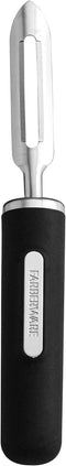 Farberware Professional Soft Handled Precise Vegetable Swivel Peeler Sharp Straight Blade Smoothly Peels Fruits 8-Inch, Black...