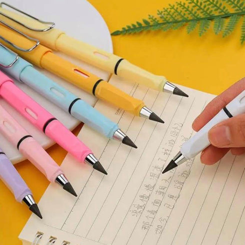 EC 5 Pcs Inkless Eternal Pencils, Everlasting Infinity Pencil with Eraser, Eternal Pencil For School Office for Writing, Sketch, Drawing(5 Pencils...