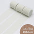 Chiffon Ribbon Fringe Fabric Ribbons 3 Rolls 1.5" Wide x 7 Yd Cream White Handmade Silk Chiffon Ribbon for Flowers Bouquets Wedding Decorations In...