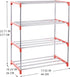 4-Tier Stackable Small Shoe Rack, Lightweight Shoe Shelf Storage Organizer for Entryway, Hallway and Closet (Pink)...