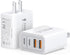 40W USB C Charger Block, 2-Pack 4-Port Type C Fast Charging Brick Dual PD&QC Wall Plug Adapter Compatible for iPhone 15/15 Pro/ 15 Pro Max/14/13/1...