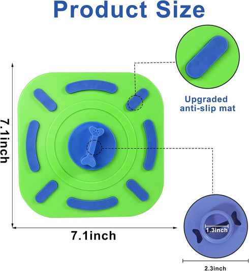 Interactive Licking Mat for Dog Crate,Feeder Pad, Boredom&Anxiety Relief, Peanut Butter & Yogurt Lick Plate, Safe Soft Treat Dog Training Gift wit...