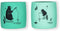 modern-twist Sip Set, Food-Grade Silicone, Waterproof, Dishwasher, Freezer Safe, Reusable Cups – Green Bear Family, Pack of 2...