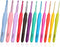 KOKNIT 12 PCS Crochet Hooks, Ergonomic Handle Crochet Hooks Set for Arthritic Hands, Comfortable Smooth Crochet Needles Extra Long Knitting Needle...