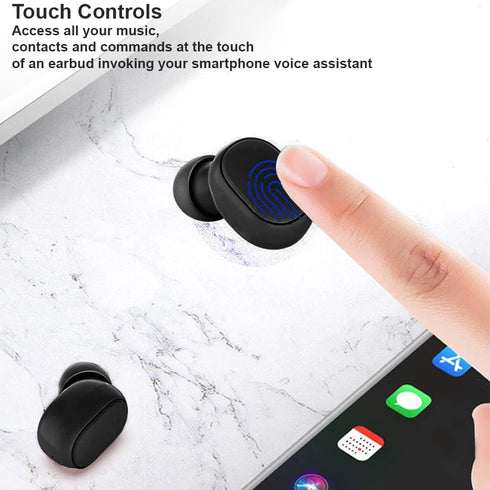 Acuvar Fully Wireless Bluetooth 5.0 Rechargeable iPX4 Water & Sweat Proof Earbud Headphones w Microphone, Touch Controls, Smart LCD Charging Case,...