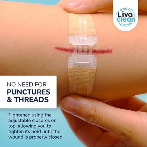 (3 CT) 1 X 3.7” Wound Closure Strips - Zip Stitch Wound Closure Kit - Butterfly Kit Device Zip Tie Skin Closuing Butterfly Bandaids Adhesive Injur...