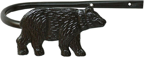 Metal Bear Curtain Tie Backs - Rustic Black Lodge-Style Set of 2-8.25" x 4.25" x 3.25"...
