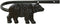 Metal Bear Curtain Tie Backs - Rustic Black Lodge-Style Set of 2-8.25" x 4.25" x 3.25"...