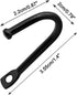 Metal J Shaped Iron Hooks, 1.4 Inch Wall Mounted Single Hooks, Simple Hanger Hook for Coats, Bags and Key, Black (10Pcs)...