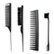 Teasing Hair Brush, Hair Styling Comb Set 4 PCS, Rat Tail Comb Edge Brush, Hair Tail Tools for Women Girls Kids Braiding Backcombing Styling (Blac...